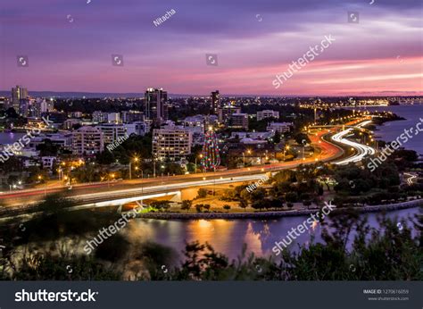 Perth City Night View Sunset Time Stock Photo 1270616059 | Shutterstock