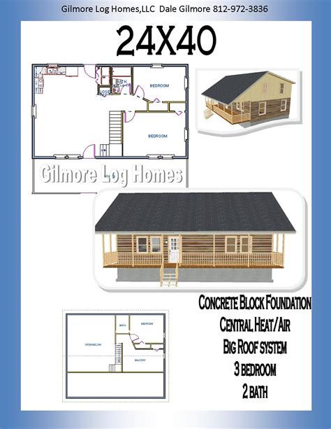 20X24 Cabin Floor Plans - floorplans.click