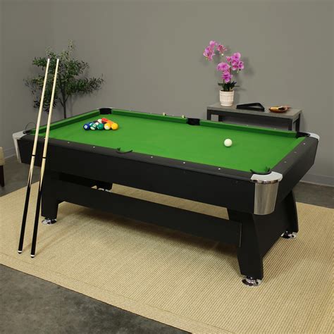 Sunnydaze 7-foot Pool Table with Ball Return Includes Game Accessories ...