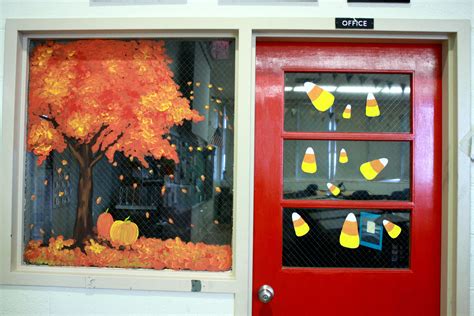 Happy Fall...painted windows to give any classroom a fresh look! | Guitar Studio ideas ...