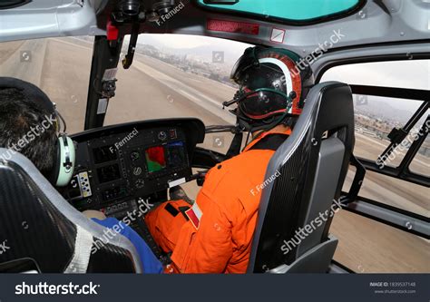 View Helicopter Cockpit During Take Off Stock Photo 1839537148 ...