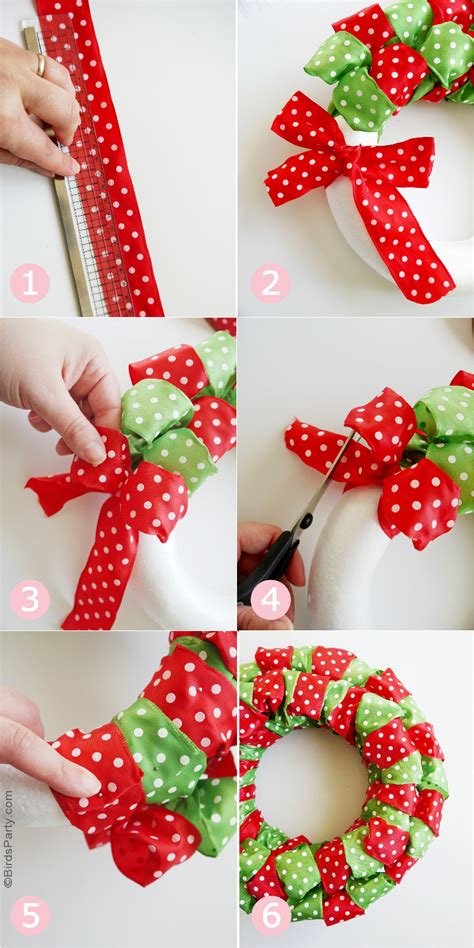 DIY Easy Christmas Ribbon Wreath | Christmas ribbon crafts, Diy ...