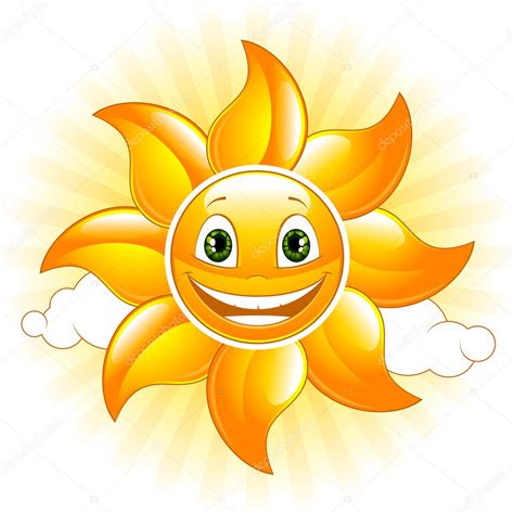 Cartoon happy sun — Stock Vector © Vecster #1469458