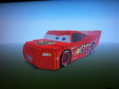 Minecraft Mega Build Lightning McQueen | Minecraft, Minecraft car, All minecraft