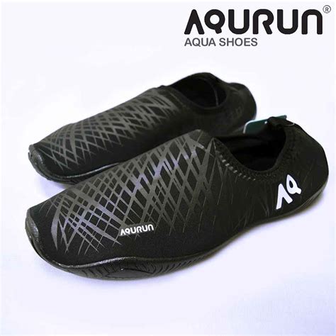 Sepatu Pantai Anti Karang Olahraga Air Aqurun Black - Alat Olahraga