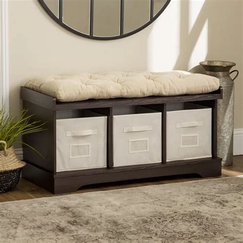 Bucyrus Cubby Storage Bench | Storage bench with cushion, Cubby storage bench, Storage bench