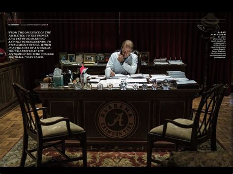 Nick Saban in his office - from the May 7, 2018 Sports Illustrated. #Alabama #RollTide ...