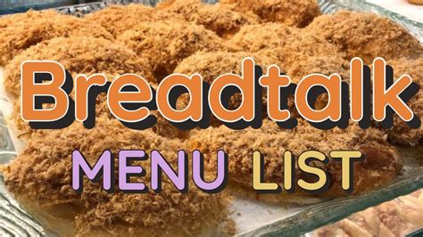 Breadtalk Menu Prices [Philippines Restaurant Menu] - YouTube