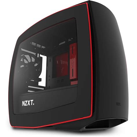 NZXT Manta Mini-ITX Case (Window, Matte Black + Red) CA-MANTW-M2