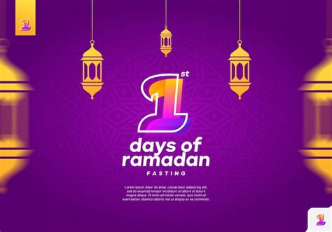 Premium Vector | Purple poster with the number 11 days of ramadan.