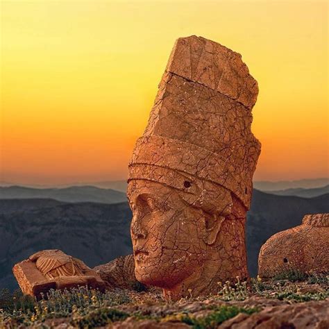 Mount Nemrut, in addition to its massive statues and mausoleums also ...