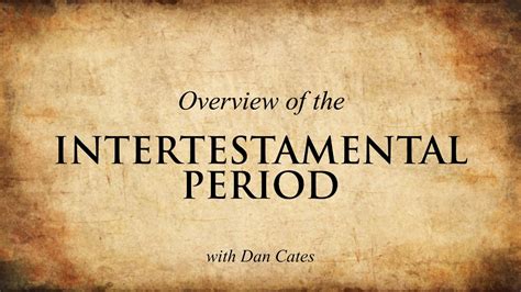 Overview of the Intertestamental Period - YouTube