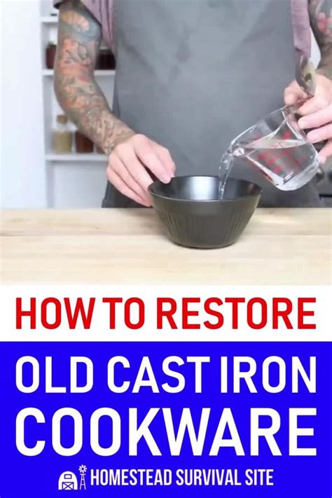 How to Restore Old Cast Iron Cookware [Video] [Video] in 2024 | Cleaning cast iron pans, Cast ...