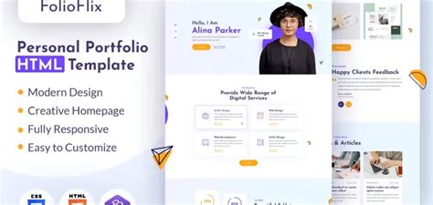 20+ Best Free Responsive HTML CSS Portfolio Templates In 2024