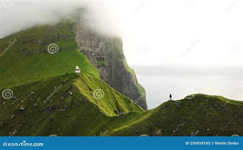 Aerial Drone View of Kalsoy Island, Faroe Islands. Amazing Faroese Nature. Stock Video - Video ...