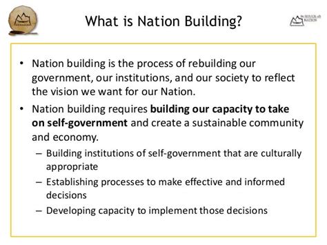 The Nation Building Plan