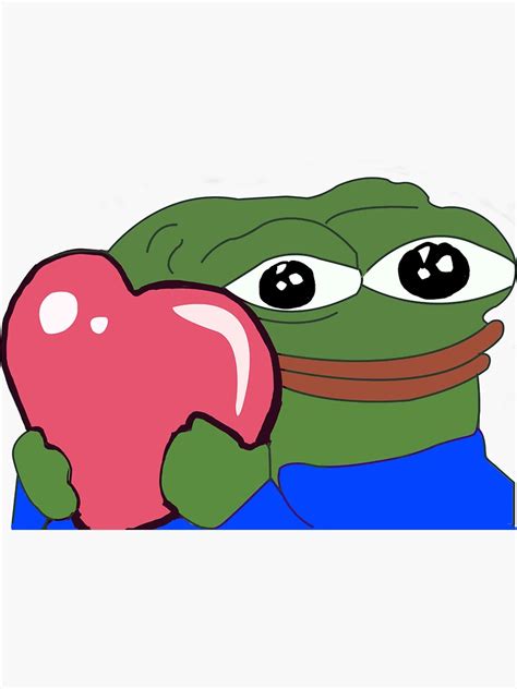 "Peepo Heart Pepe Love" Sticker for Sale by Thundersome | Redbubble