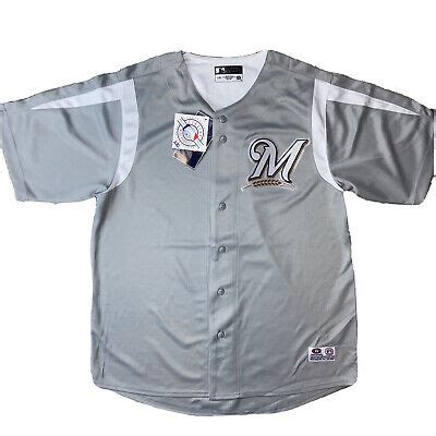 MLB Milwaukee Brewers Jersey True Fan Genuine Merchandise Sz L | eBay