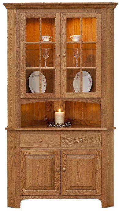 Corner Oak China Cabinet | Foter