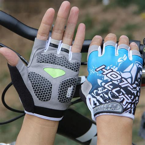 Cycling Gloves Half Finger Gel Pad Sport Gloves Anti Skid Breathable Shockproof Bike Glove Men ...