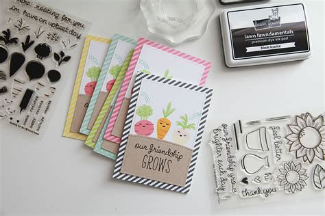 Unify Handmade: VIDEO: Friendship Card Set DIY using, Rooting for you, by Lawn Fawn