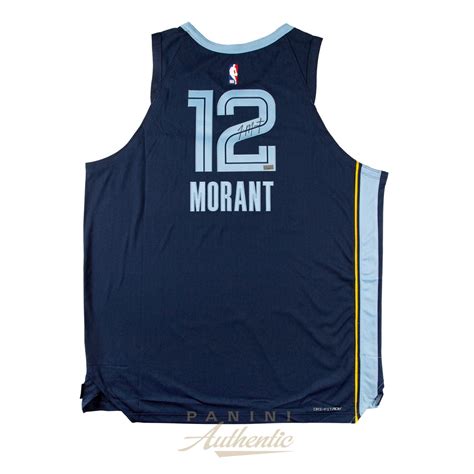 Ja Morant Autographed Memphis Grizzlies Navy Blue Nike Authentic Jersey ...