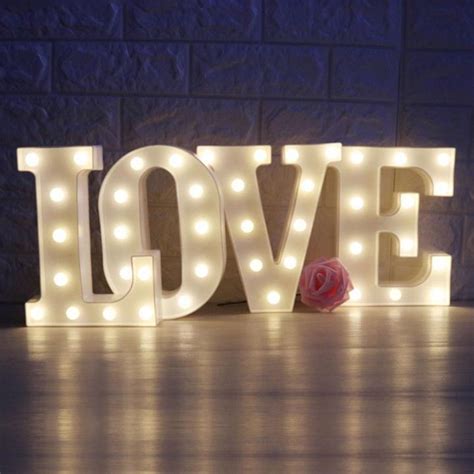 Balonasia 4pcs Lampu LED Huruf LOVE ukuran 23cm/ Letter Lamp / LED ...