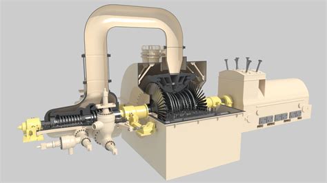 Siemens SST-5000 Steam turbine generator 3D Model $179 - .max - Free3D