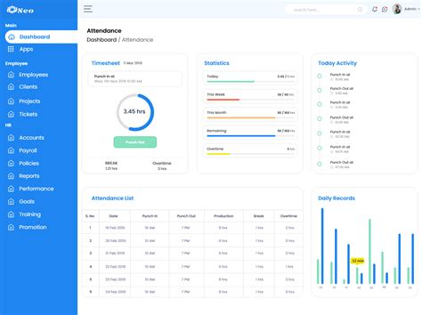 Attendance Management System Dashboard