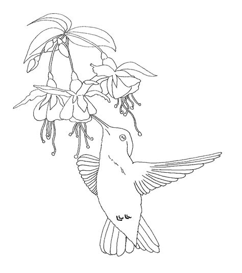 a hummingbird flying away from a tree branch with flowers in it's beak