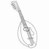 Mandolin Coloring Pages Sketch Page sketch template