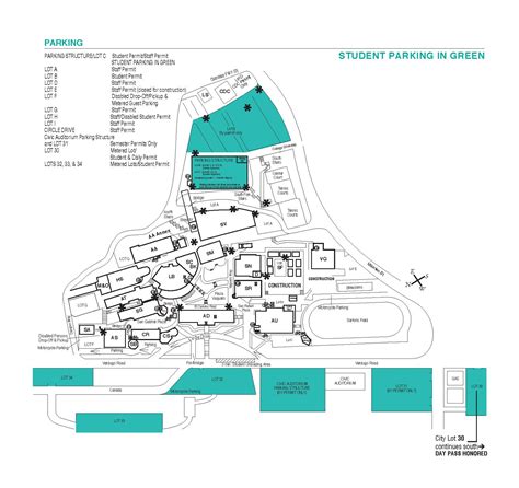 Student Parking Map | Glendale Community College