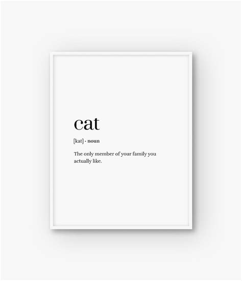 Cat Print Cat Poster Cat Definition Print Word Definition - Etsy