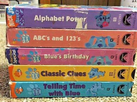 BLUES CLUES VHS Tapes LOT Alphabet Birthday ABC 123 Classic Telling Time Toddler | Alphabet ...