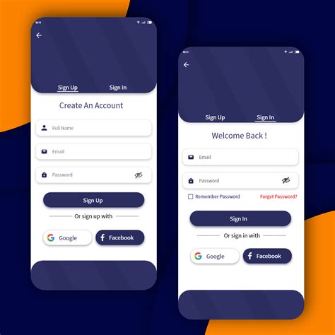 Creative Login & Signup UI Design For Mobile App :: Behance