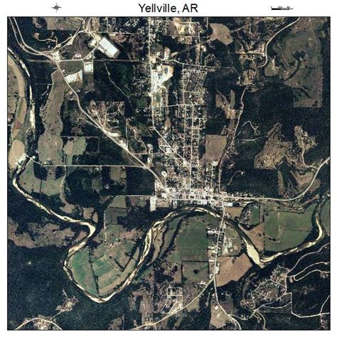 Aerial Photography Map of Yellville, AR Arkansas