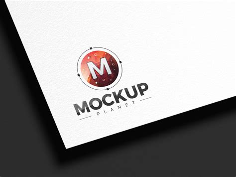 Free Branding White Texture Logo Mockup Design - Mockup Planet