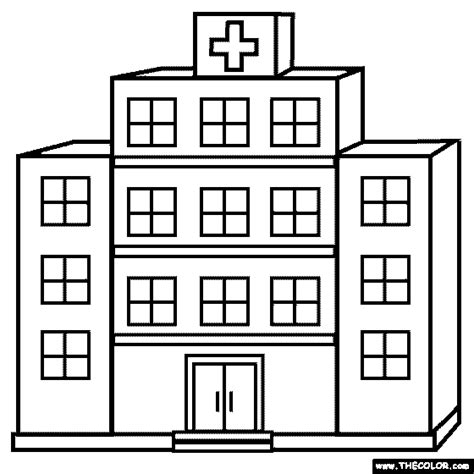 Black and white hospital clipart 3 - WikiClipArt