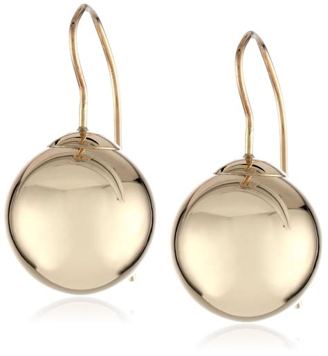 Duragold 14k Yellow Gold Ball Dangle Earrings - Visuall.co