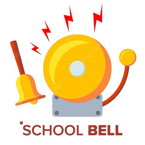 Bells Ringing Vector Design Images, School Bell Ring Vector Ringing Classic Electric Bell And ...