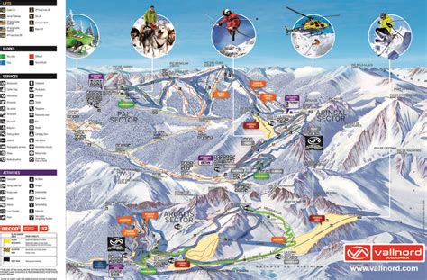 Vallnord Piste Map Ski Area, Andorra, Ski Resort, Skiing, Areas ...