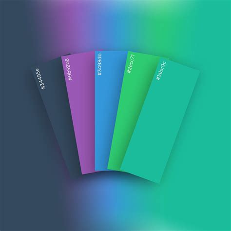 Free Flat & minimal Palette on Behance | Gradient color design, Flat ...