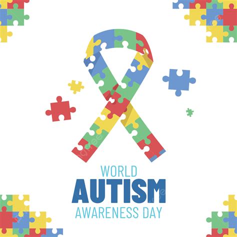 Autism Awareness Day Hd Transparent, World Autism Awareness Day Color Puzzle Ribbon, Ribbon ...