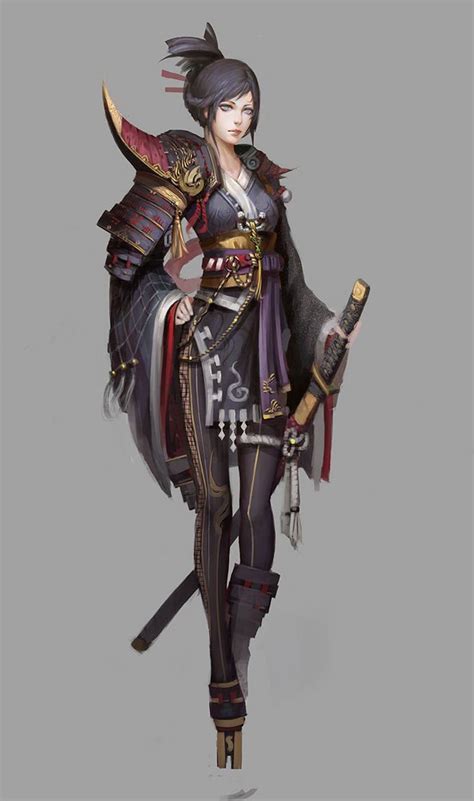 D0c0eb995a7ba10bcf5d... | Female samurai, Female character concept, Concept art characters