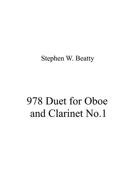 Duet for Oboe and Clarinet, Op.978 (Beatty, Stephen W.) - IMSLP