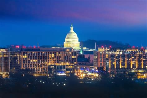 Premium Photo | Washington DC city skyline at twilight