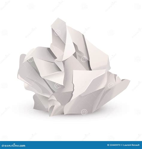 Crumpled paper ball stock vector. Illustration of rumple - 22445973