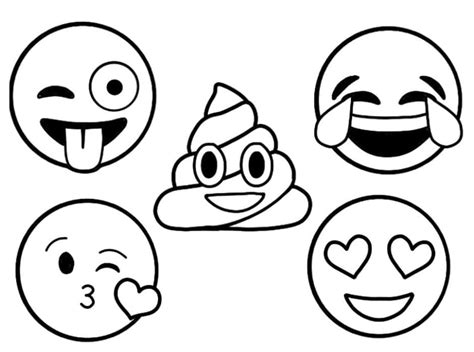 Free Emojis coloring page - Download, Print or Color Online for Free