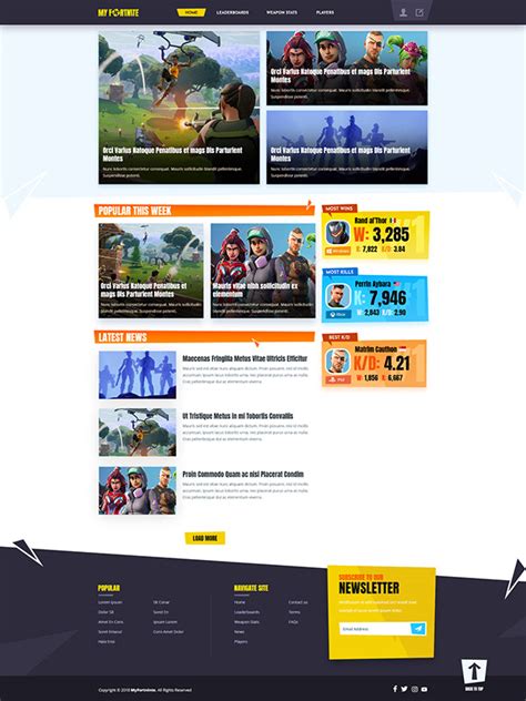 My Fortnite Player Tracker Website on Behance