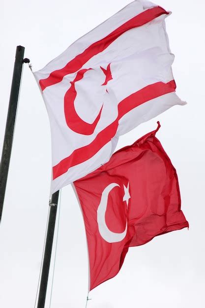 Premium Photo | Turkish flag and cypriot flag